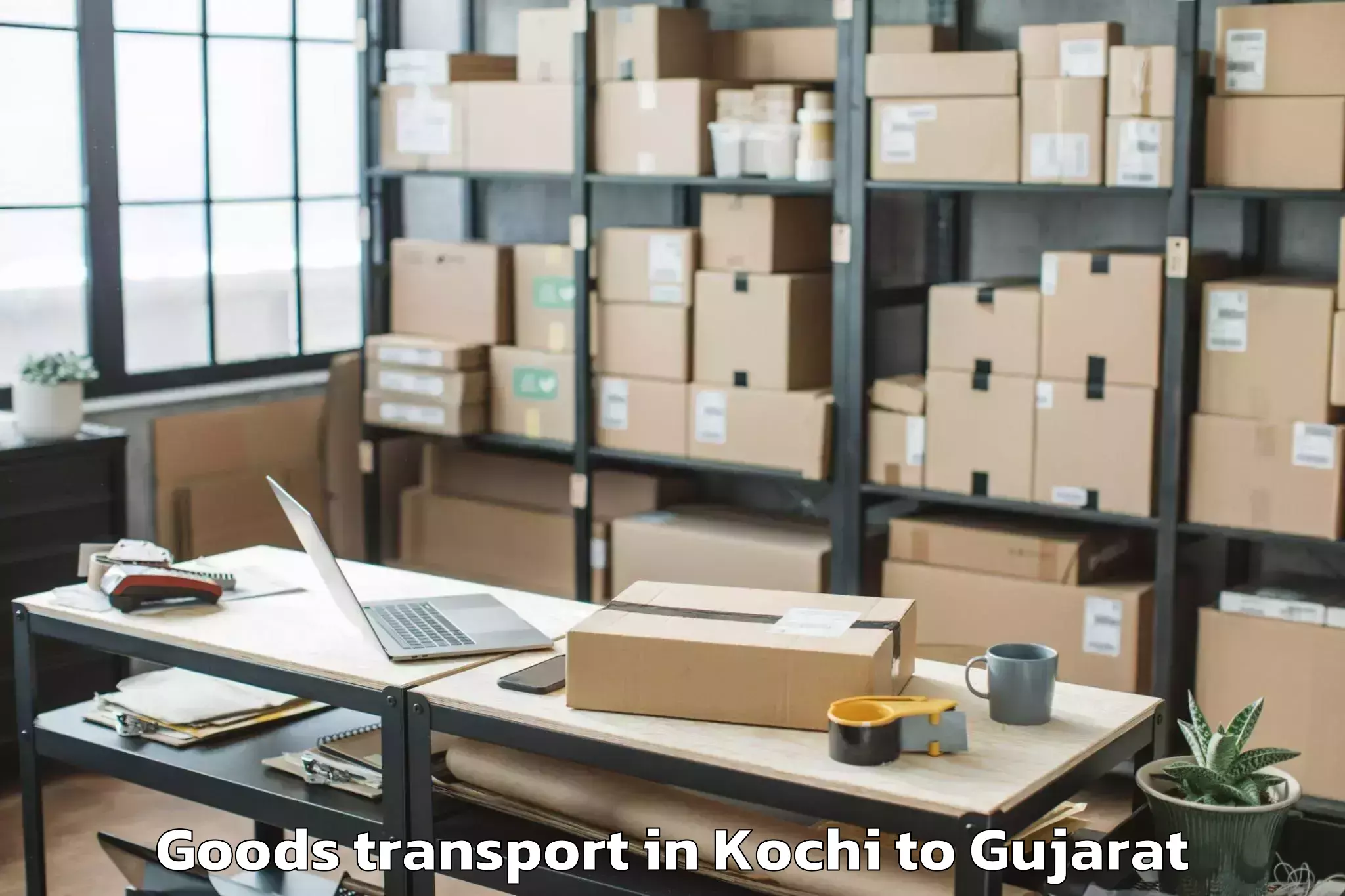 Top Kochi to Charotar University Of Science Goods Transport Available